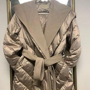 Ports Belted Quilted Coat with Hood